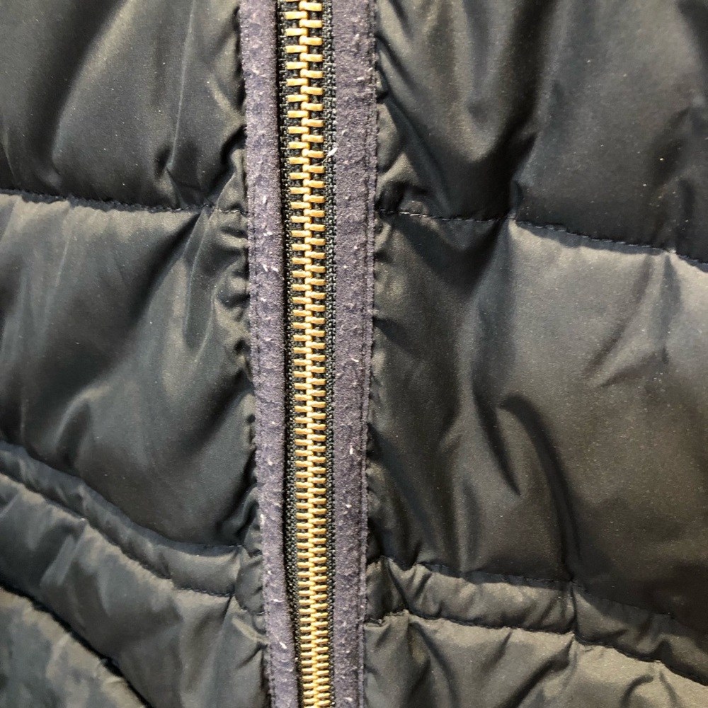 J. Crew Vail Long Puffer Coat Hooded Sherpa Lined Black Size Large - Picture 6 of 16